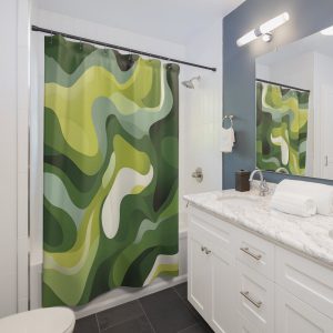 Boys Bathroom Camouflage Shower Curtain