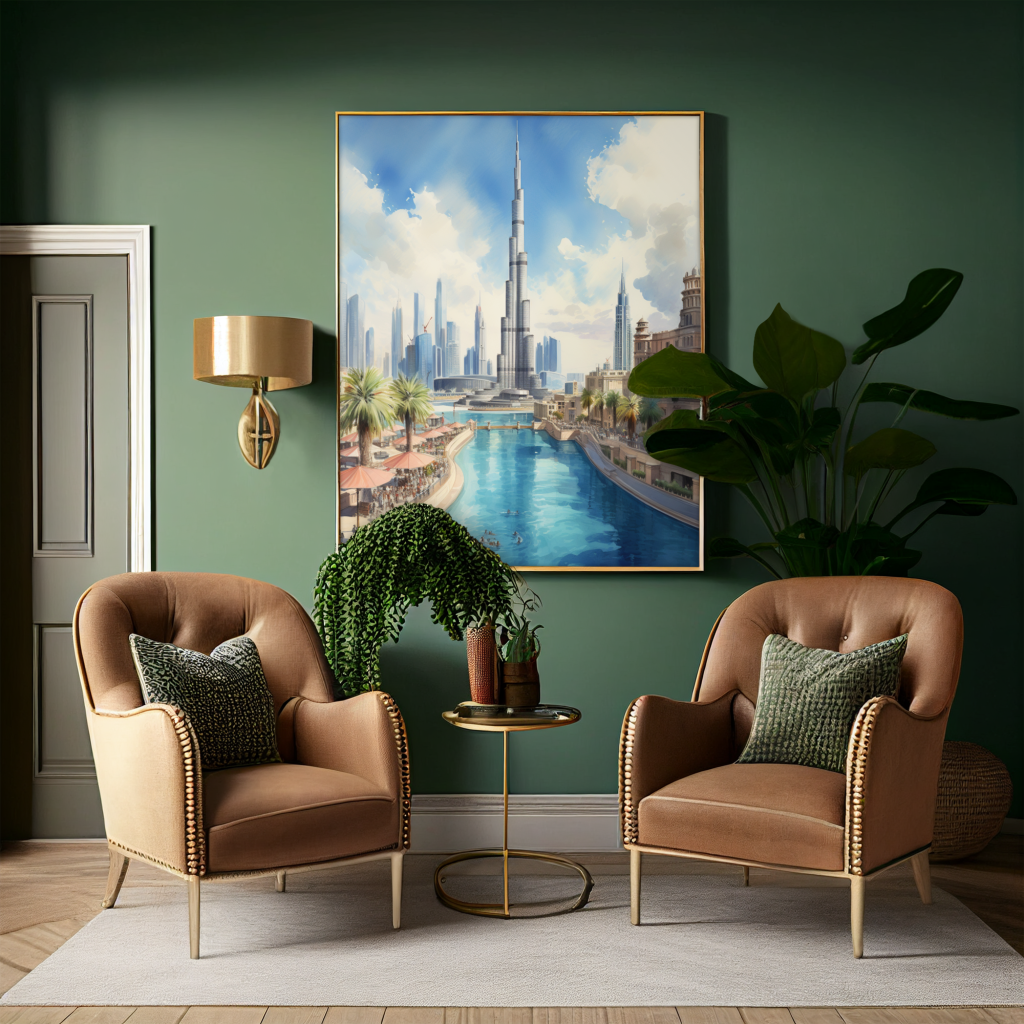 Dubai Travel Poster Wall Art