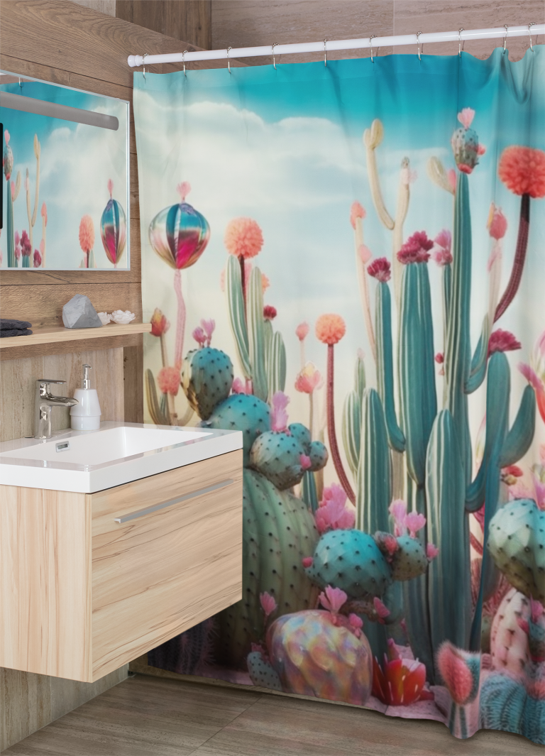 Desert Cactus Shower Curtain