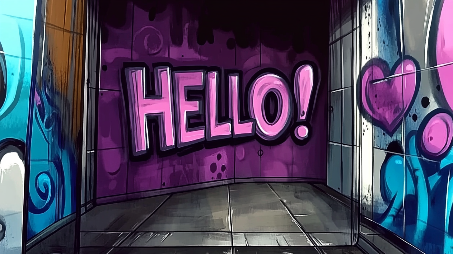 Hello Graffiti Midjourney Prompt