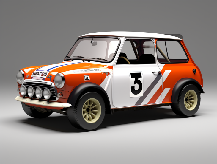 1980s Rally Mini Car Number 3