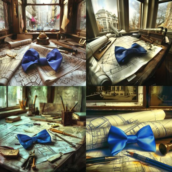 A Morris Lapidus inspired Cobalt Blue Bow Tie